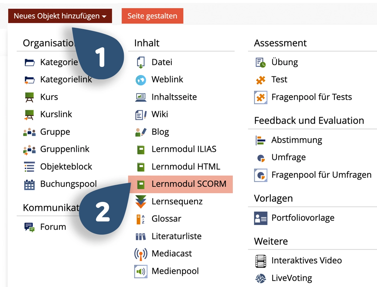 Neues Objekt zufügen